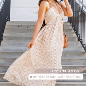 Daydream Halter Maxi Dress -boutique